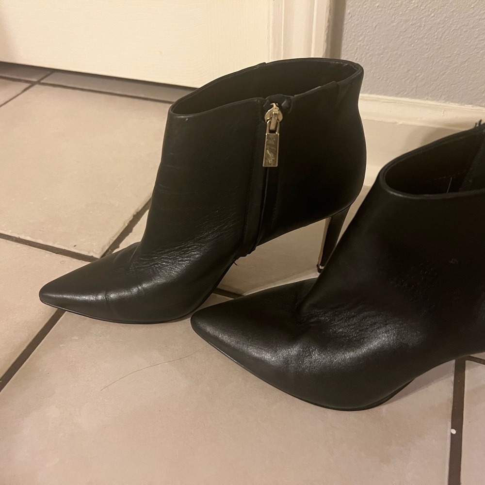 Black Leather Ankle Boots